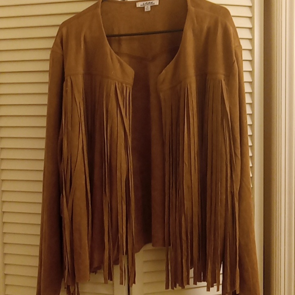 Brown suade western style jacket